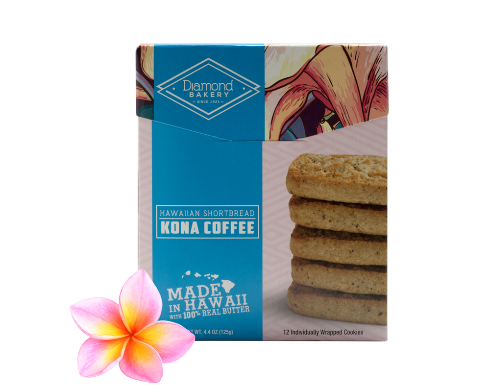 Hawaiian Shortbread Cookies, Kona Coffee (4.4oz) - Mad Press Coffee Co.