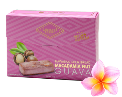 Hawaiian Macadamia Shortbread Cookies, Guava (4.0oz) - Mad Press Coffee Co.