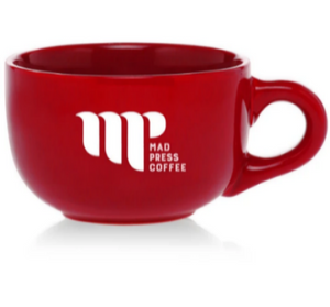 Red Soup bowl, Large Cappuccino Mug - Mad Press Coffee Co.